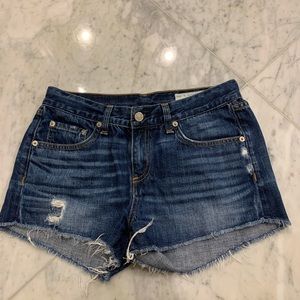 Rag & Bone Denim Ripped Distressed Jean Shorts